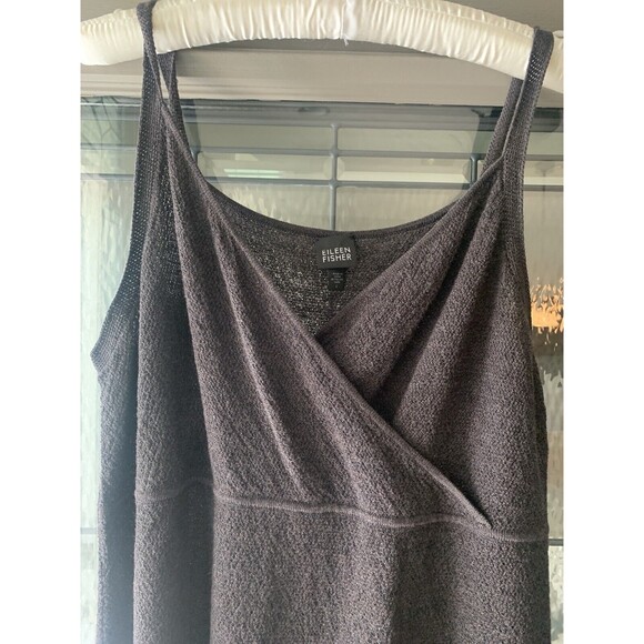 Eileen Fisher Charcoal Gray Sleeveless Dress - Picture 13 of 16